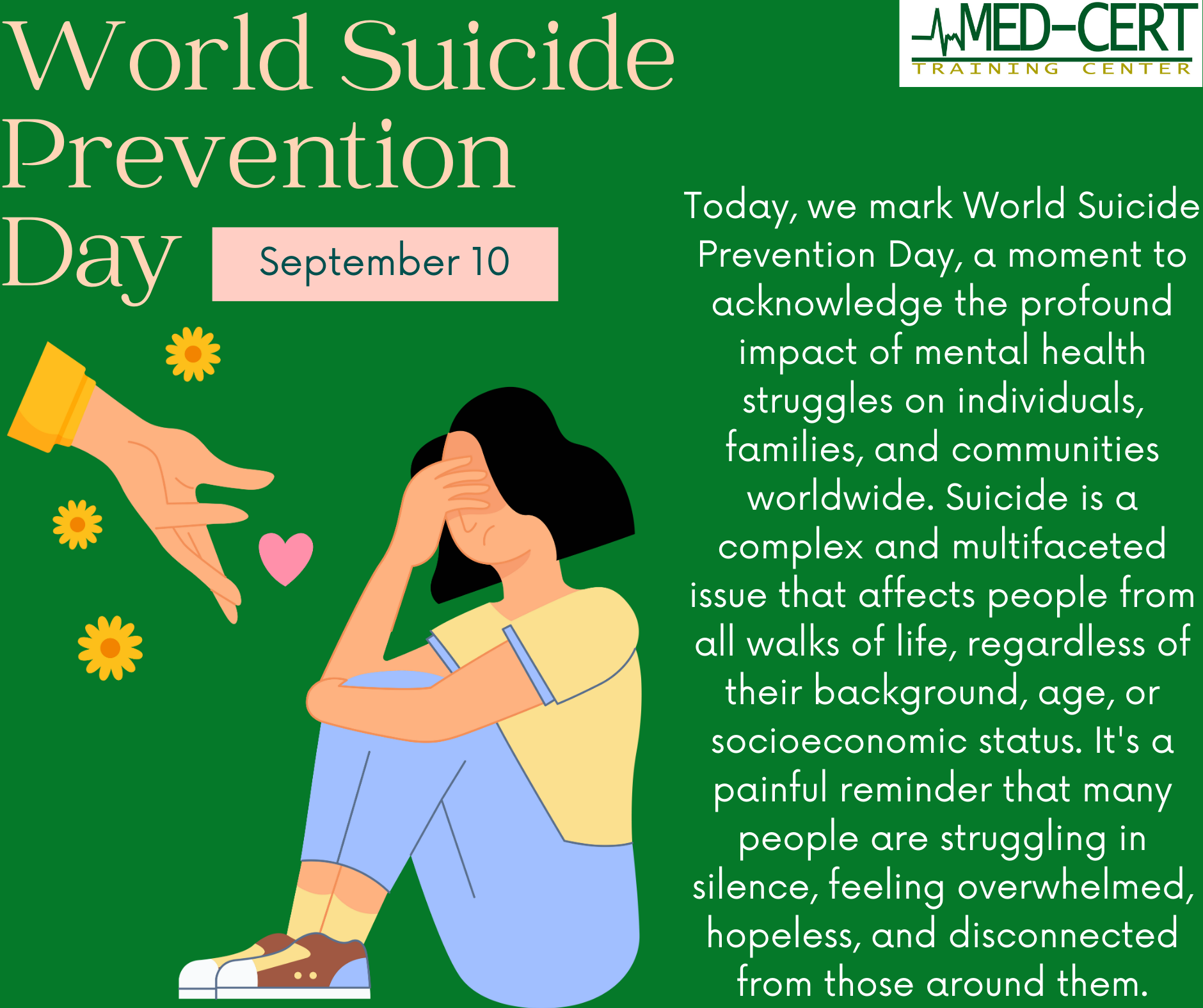 World Suicide Prevention Day: A Global Call to Action - Med-Cert ...